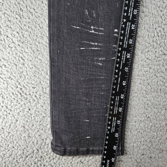 mnml Jeans Mens 30 Black X143 Stretch Denim Distressed Slim Fit Grunge Skater - Picture 10 of 15